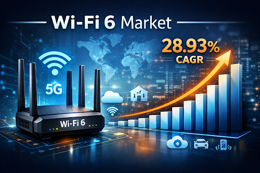 Wi-Fi 6 Market Size to Reach USD 50.62 Billion by 2033, Growing at 28.93% CAGR